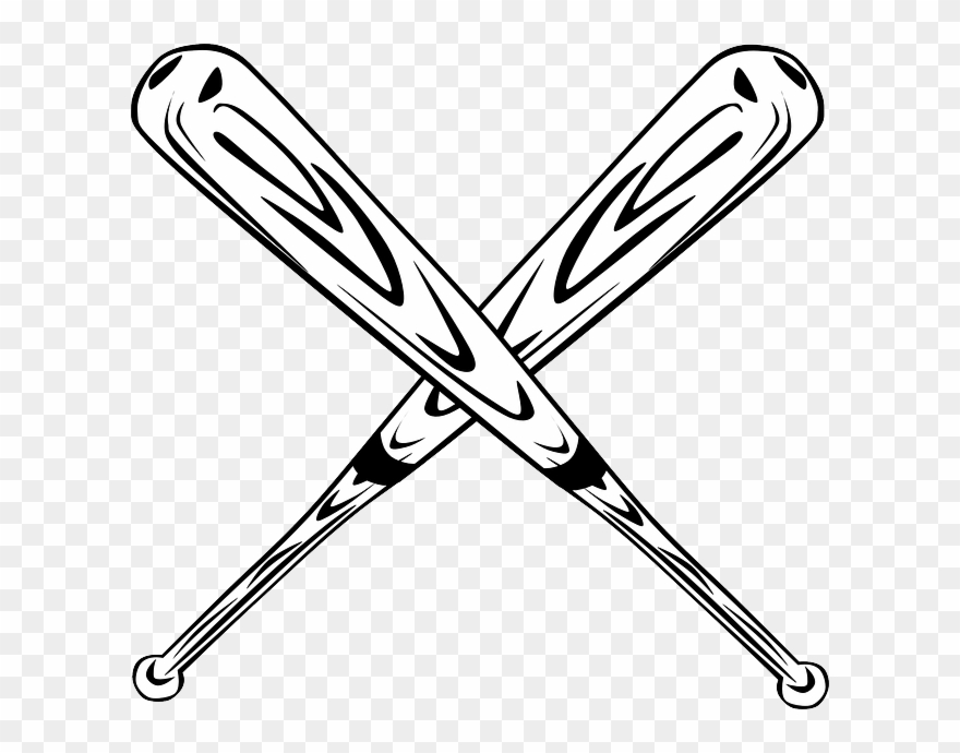 Free Vector Graphic Baseball Bats Crossed Clipart
