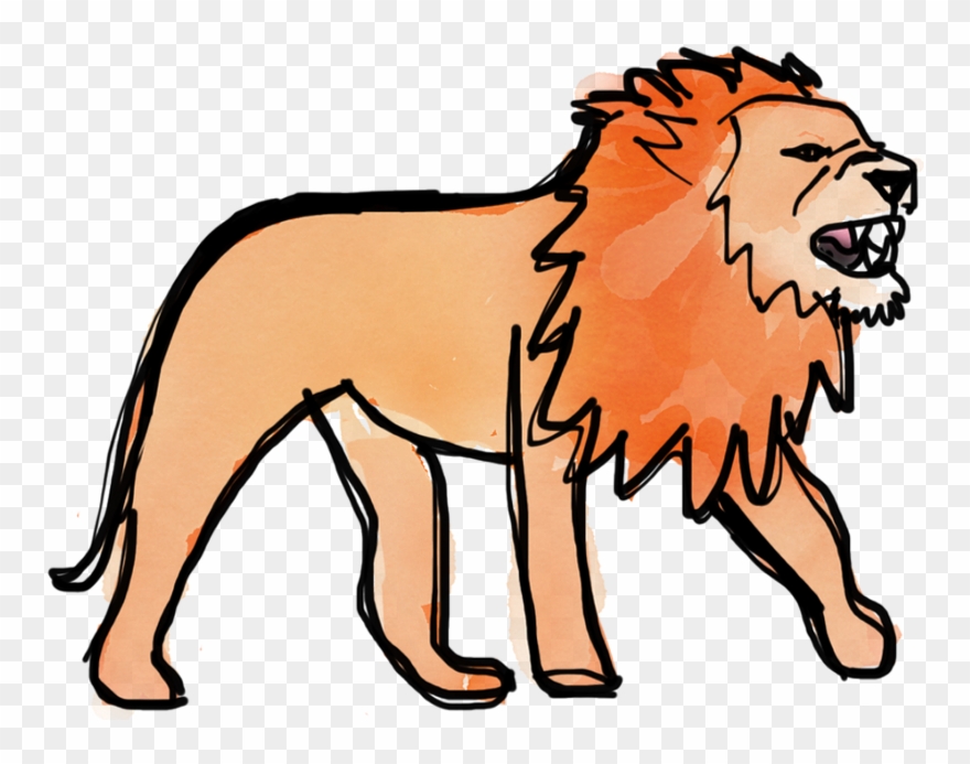Lion Stage - Masai Lion Clipart