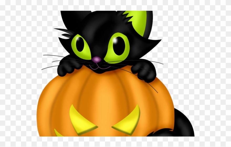Halloween Clipart Pet - Black Cat Halloween Clipart - Png Download