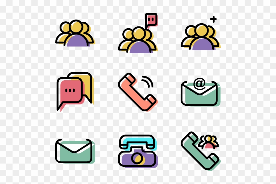 Color Communication Assets - Icon Clipart