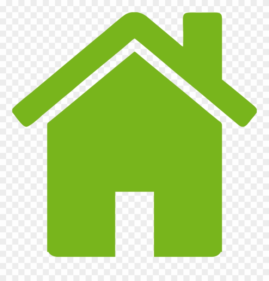 Home - House Icon Green Png Clipart
