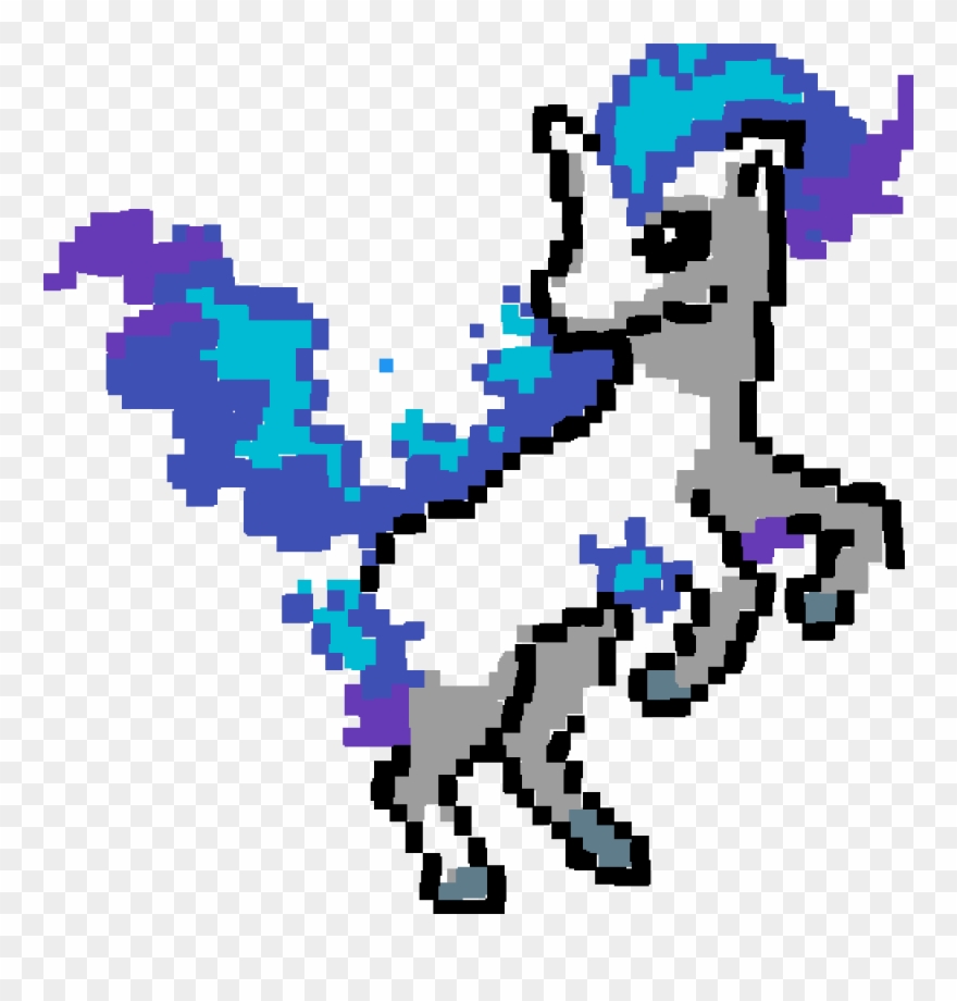 Un Super Caballo De Fuego - Ponyta Pokemon Perler Bead Pattern Clipart