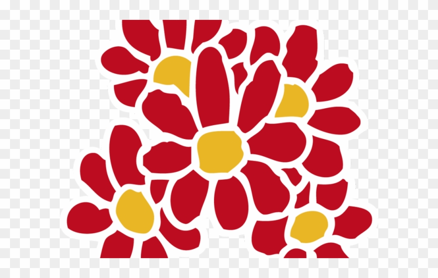 Vintage Flower Clipart Modern Flower - Tagetes Patula - Png Download