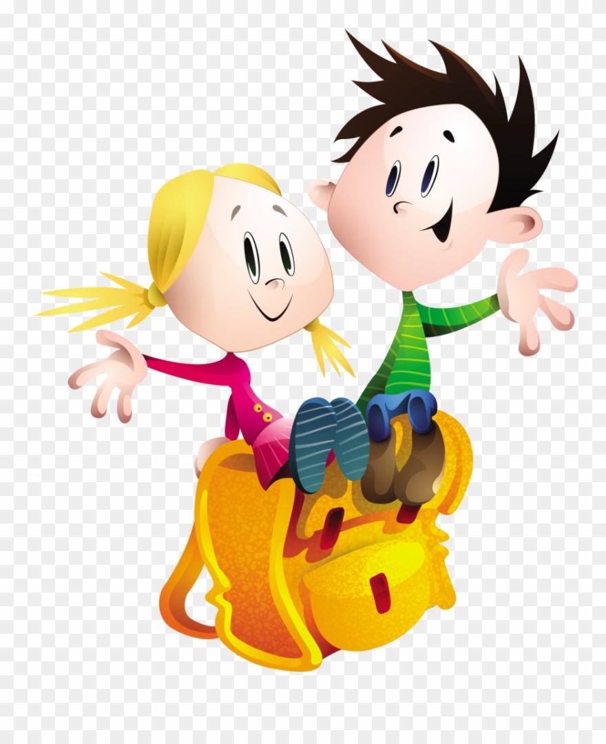 School Friends Clip Art - Mundo De Los Niños - Png Download