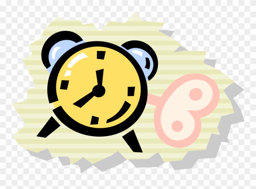 Vector Illustration Of Alarm Clock Ringing Its Morning Clipart
