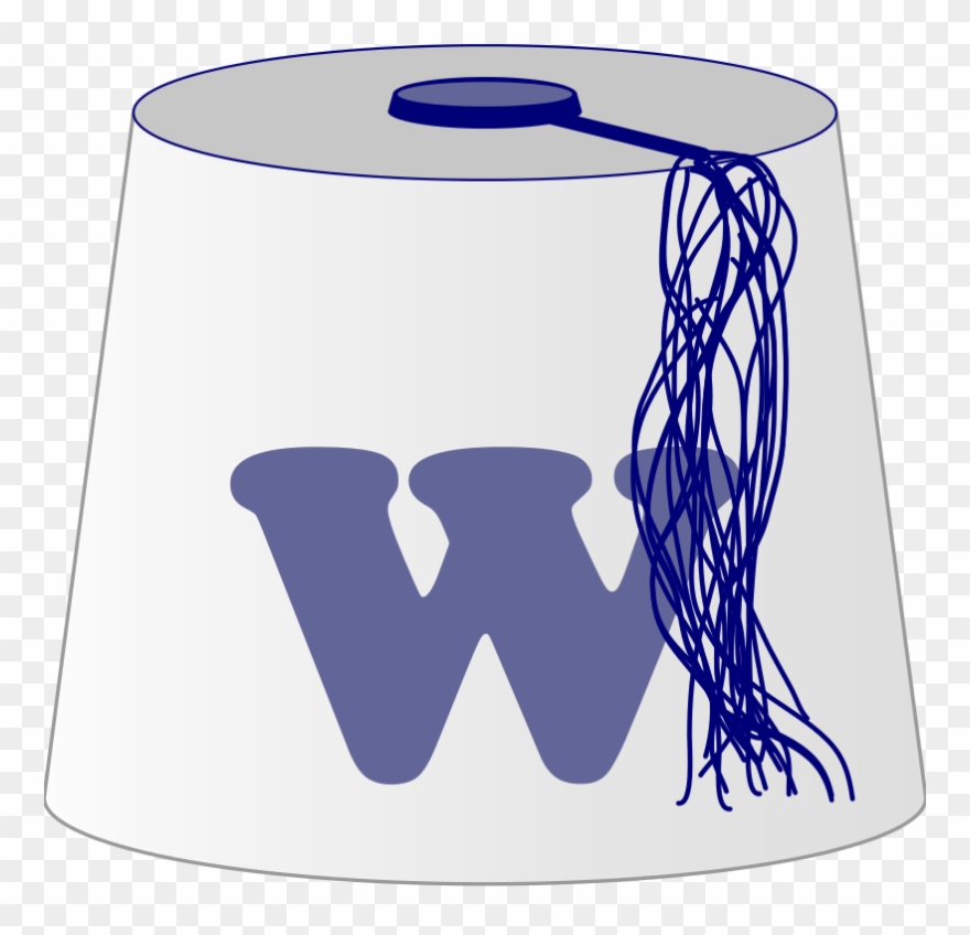 White Fez Blue Purple W - Dachshund Bumper Sticker Clipart