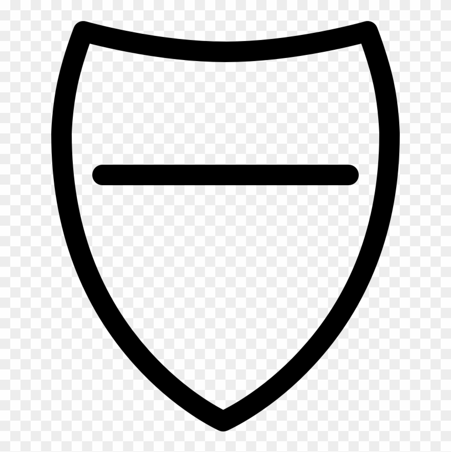 Security Shield Line Horizontal - Shield Line Png Clipart