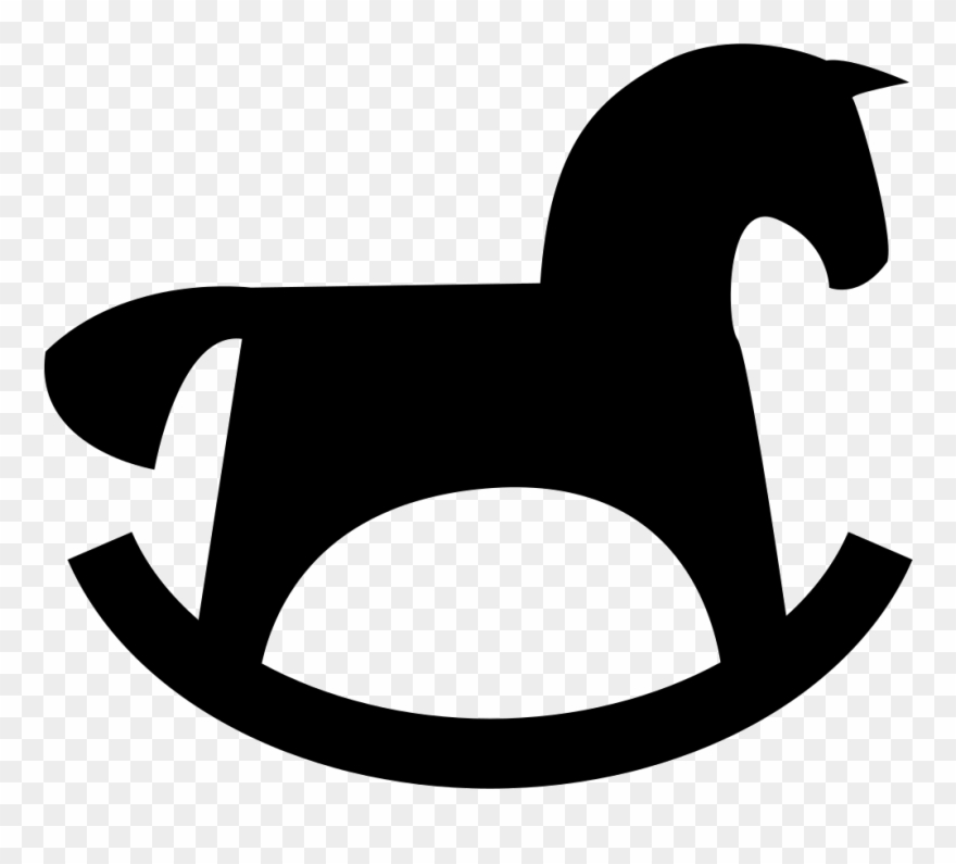 Horse Rocker Black Silhouette Comments - Rocking Horse Icon Png Clipart