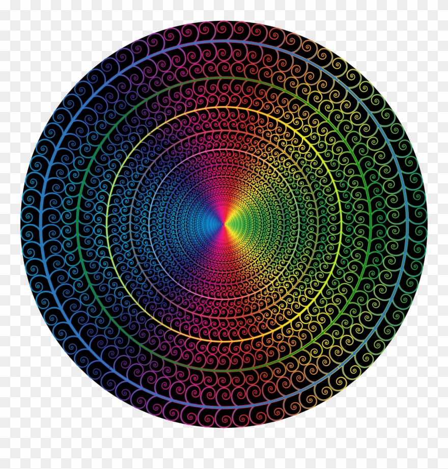 Big Image - Rainbow Circle Border Transparent Clipart