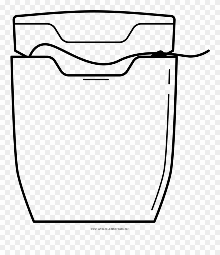 Dental Floss Coloring Page - Hilo Dental Para Dibujar Clipart