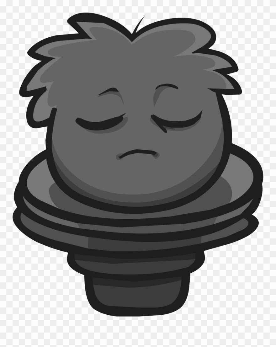 Perched Puffle Statue - Club Penguin Puffle Statue Clipart