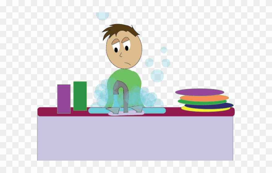 Man Clipart Washing - Cartoon - Png Download
