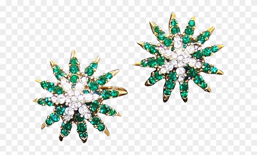 Trifari 1966 'starflight' Series Exquisite Clip Earrings - Earrings - Png Download