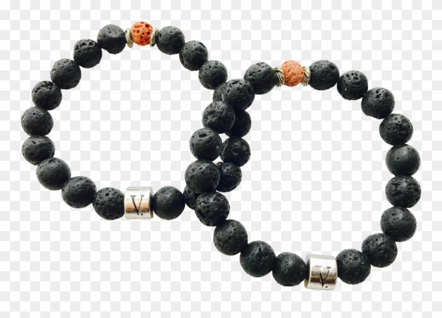 Men's Lava Bracelet - Stylish Rudraksha Bracelet For Ladies Clipart