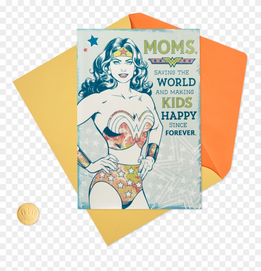 Dc Comics™ Wonder Woman™ Easter Card With Magnet For - Illustration Clipart