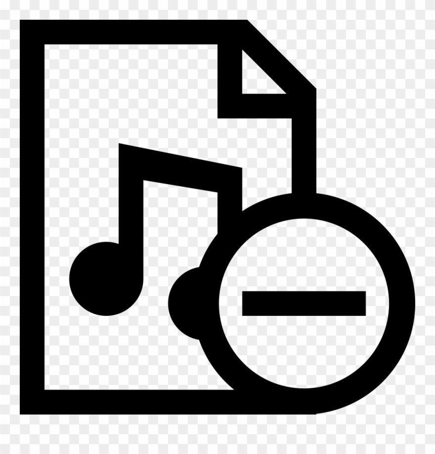 Music Document Remove Button Comments - Info Video Icon Clipart