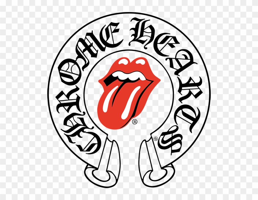 Rolling Stones X Chrome Hearts - Chrome Hearts Rolling Stones Logo Clipart