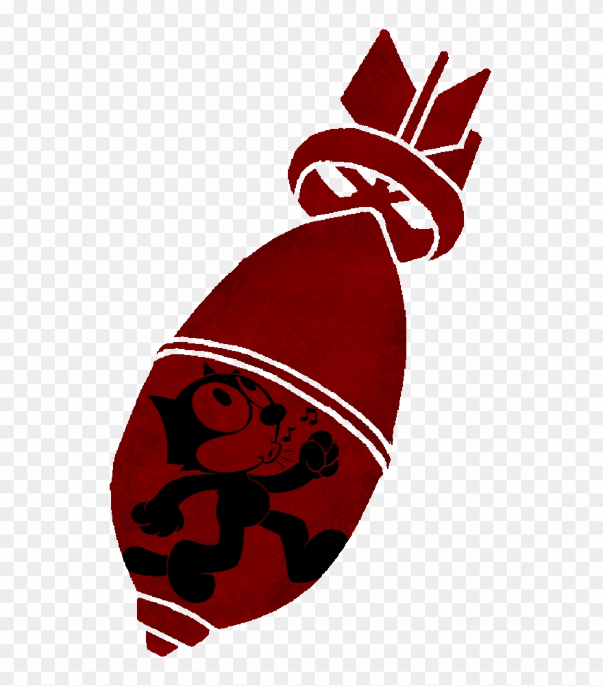 There Is An R Stenciled In Red Paint On The Breast - Bomb Stencil Clipart