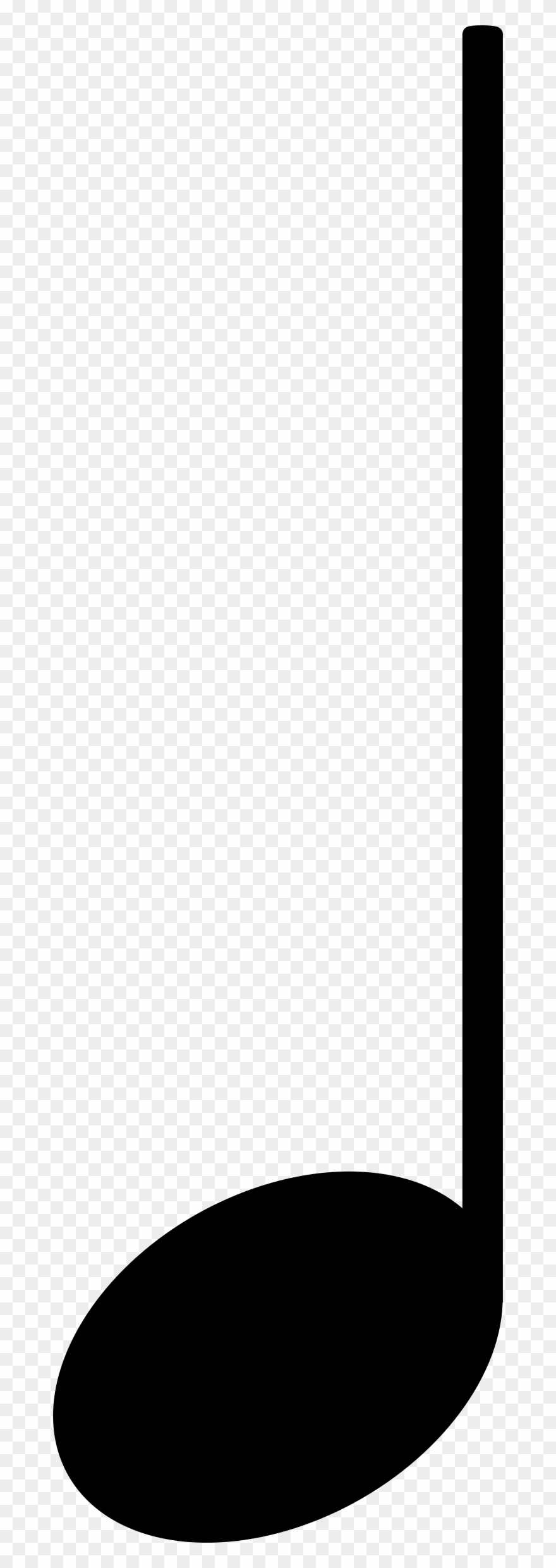 Big Image - Quarter Note Black And White Clipart