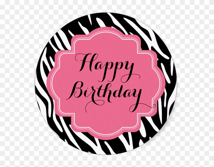 Was - $10 - 95 - Now - $9 - - Happy Birthday Zebra Print Clipart