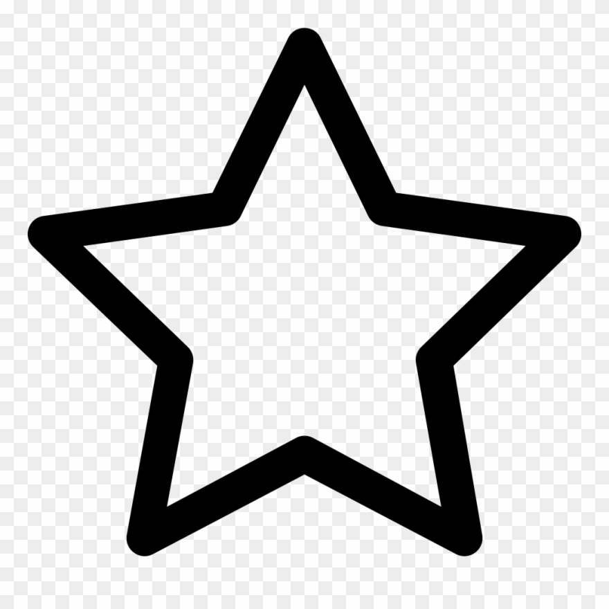 Png File Svg - Star Line Icon Png Clipart