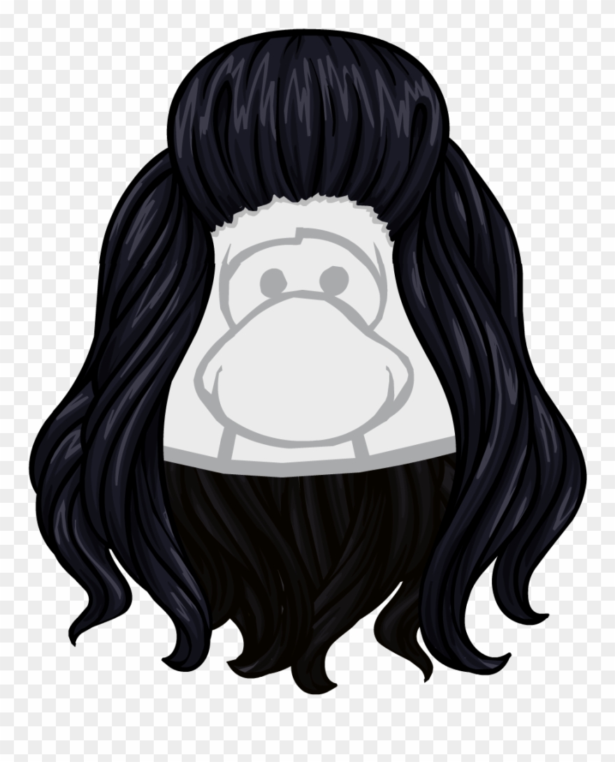 The Blackbird - Black Hair Club Penguin Clipart