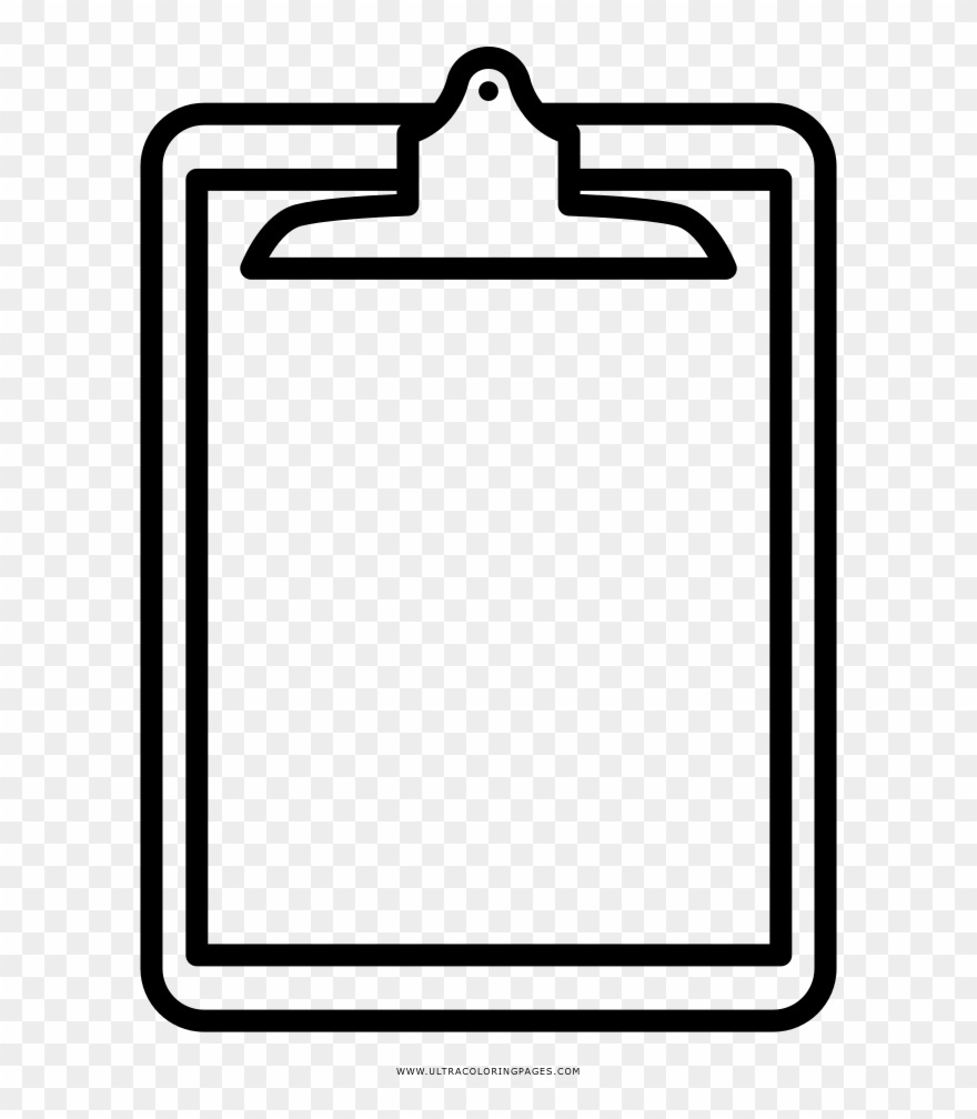 Clipboard Coloring Page - Png Download