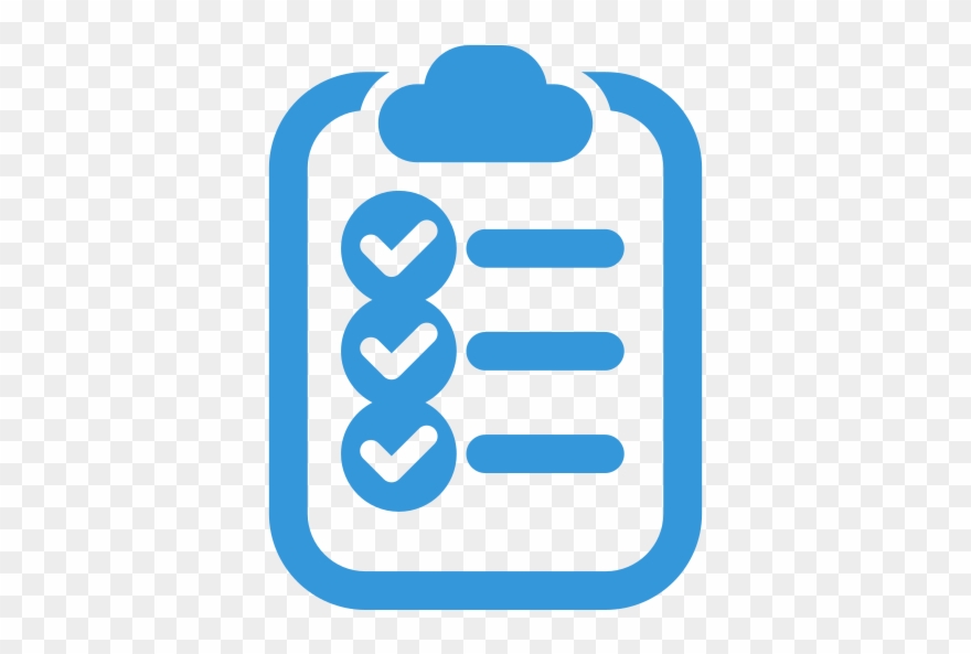 Clipboard - Transparent Background Checklist Icon Png