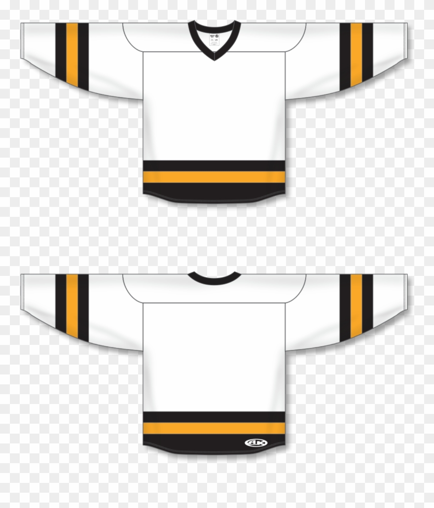 Athletic Knit H6500 White/black/gold League Hockey Clipart