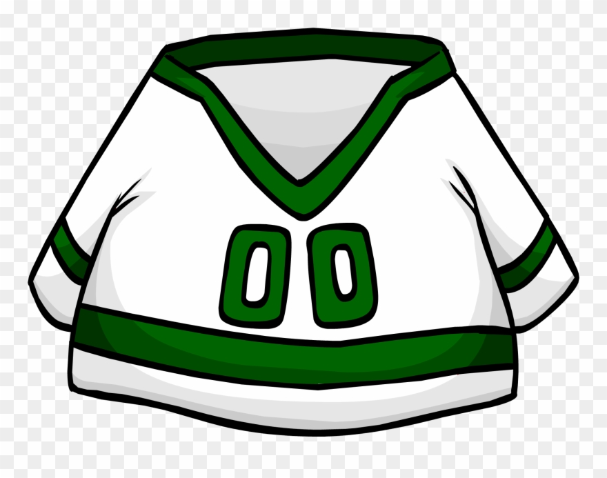 Green Away Hockey Jersey - Club Penguin Green Jersey Clipart