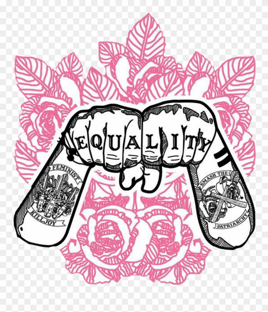 Sticker - Knuckle Tattoo Feminist Clipart