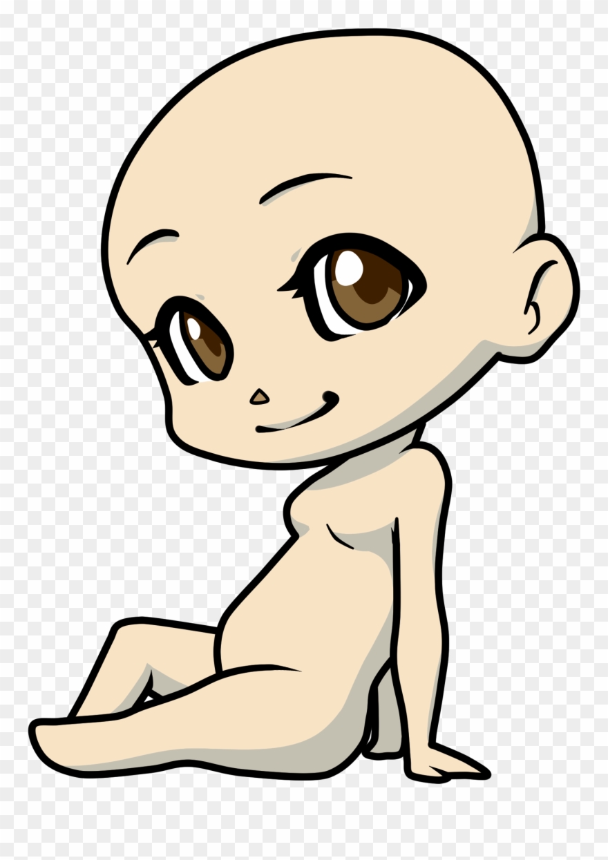 Free Anime Boy Base Sitting - Chibi Base Sitting Down Clipart