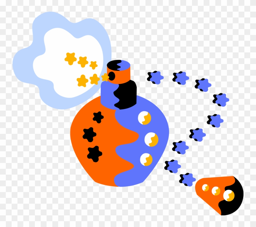 Vector Illustration Of Perfume And Cologne Cosmetics Clipart