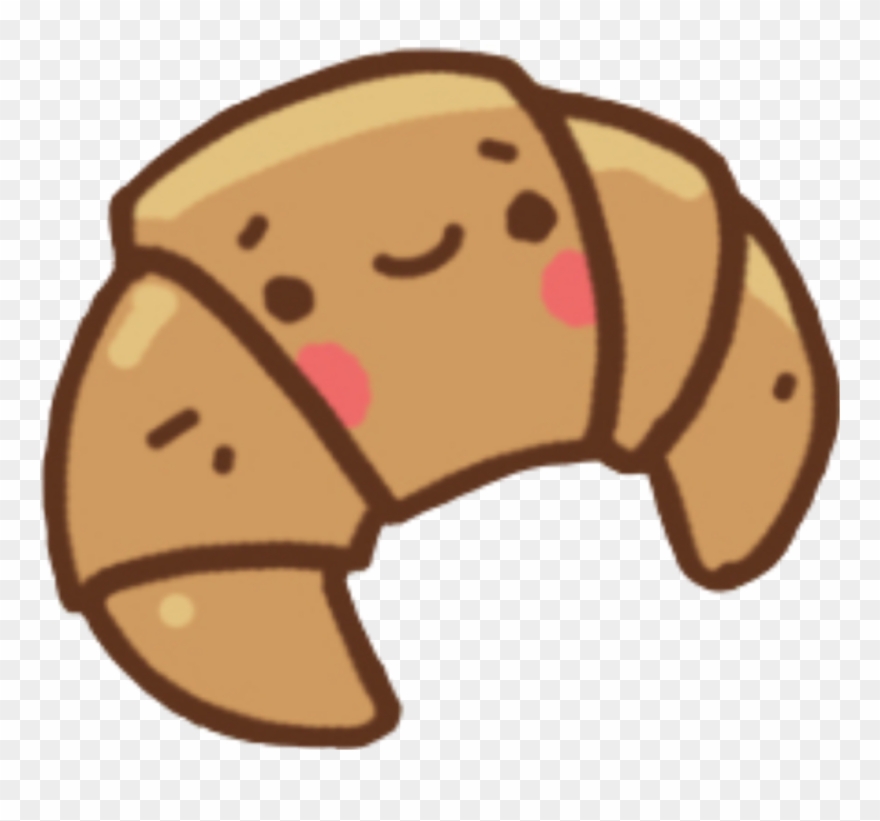 Croissant Kawaii Kawaiicroissant Cutecroissant Cute - Cartoon Clipart