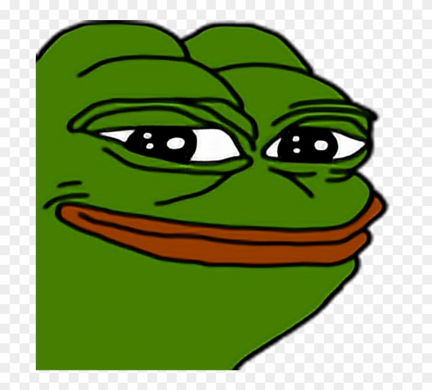 Rana Sticker - Pepe Smug Png Clipart