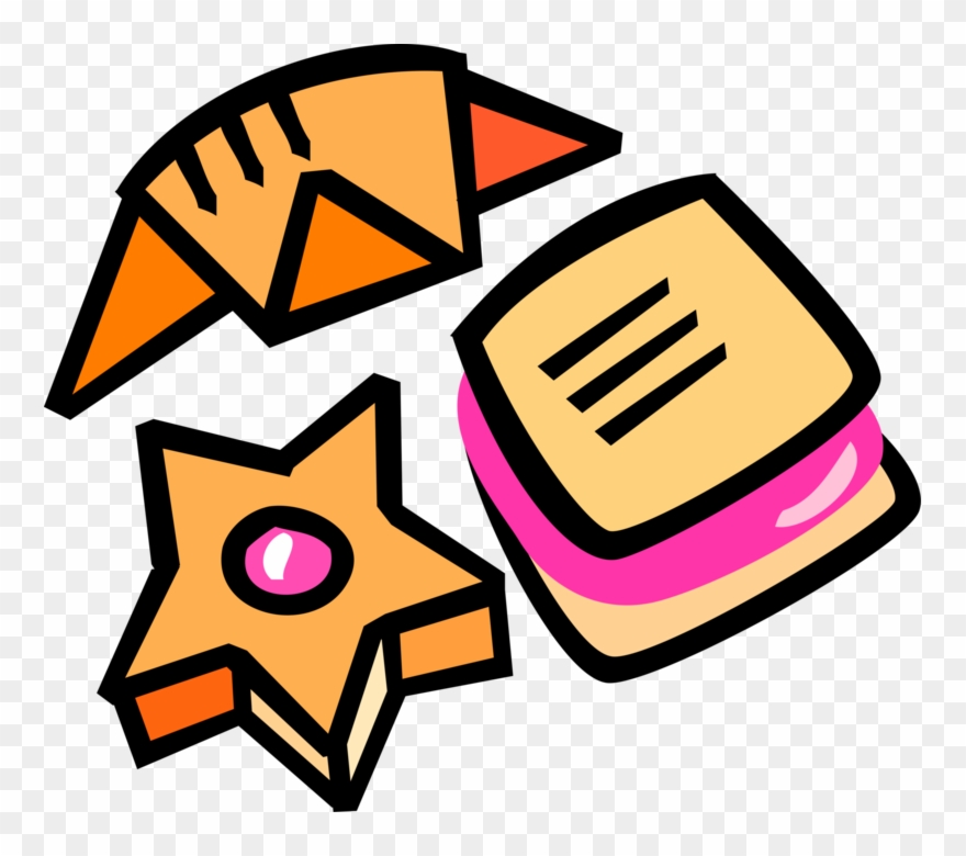 Vector Illustration Of Baked Cookies And Pastry Croissant Clipart