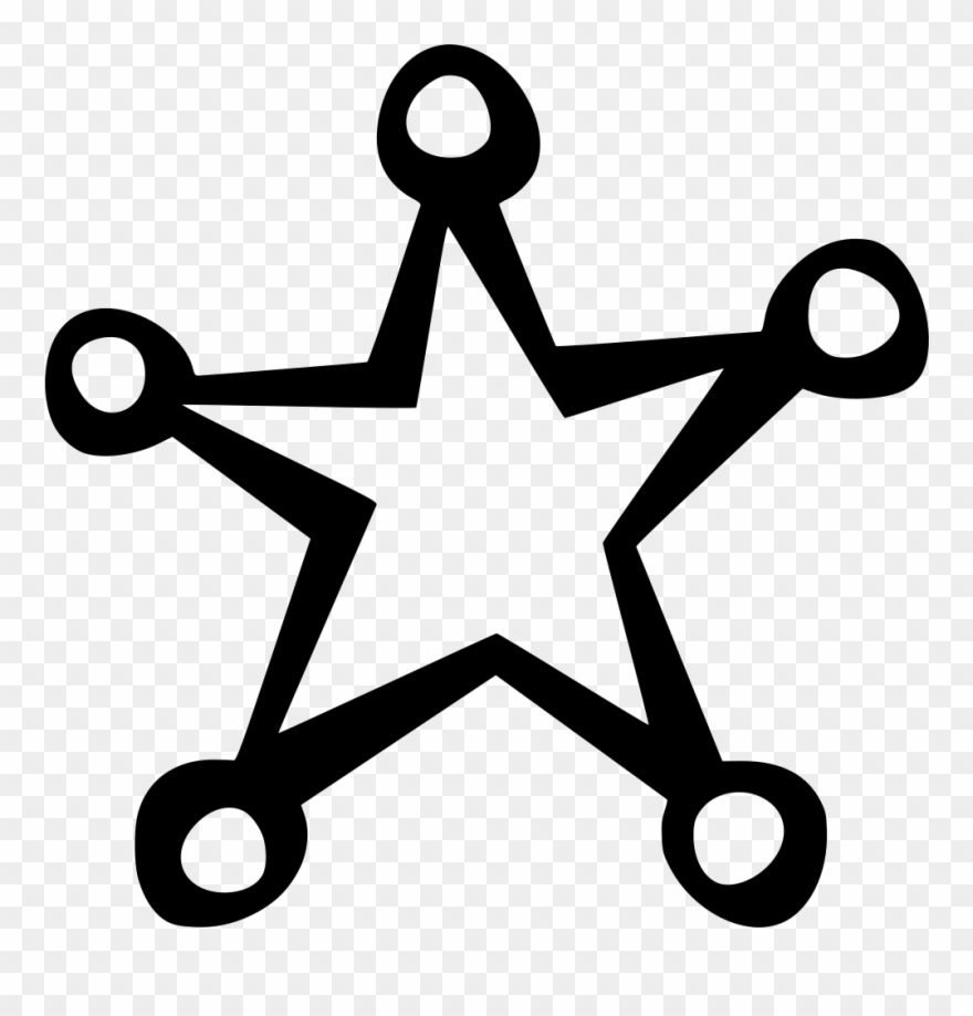 Sheriff Star Comments - 6 Star Vector Clipart