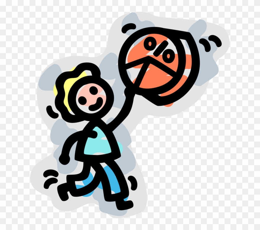 Vector Illustration Of Pie Chart Statistical Graphic Clipart