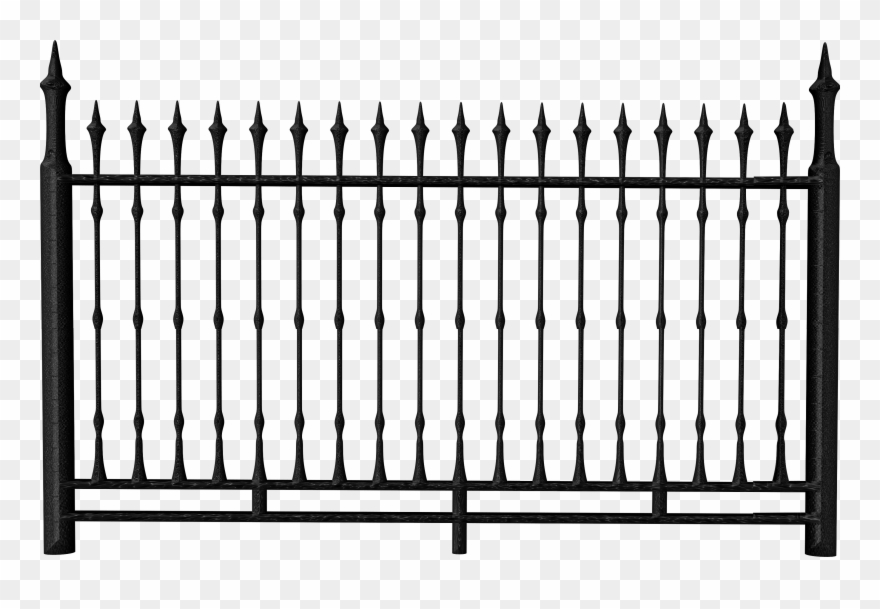 Iron Railing Clip Art - Iron Fence Transparent Background - Png Download