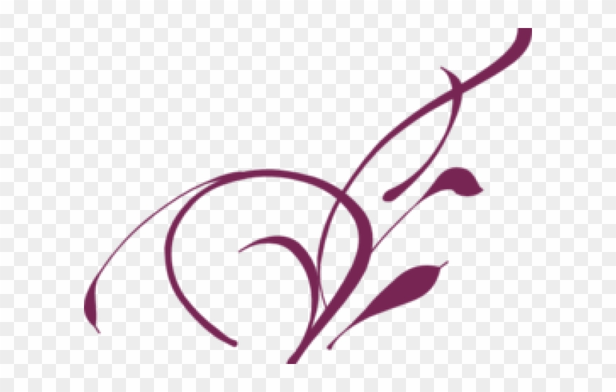 Swirls Clipart Curly - Vine Drawing - Png Download