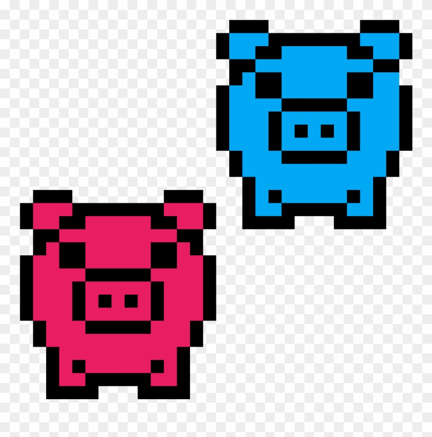 Two Little Pigs - Companion Cube 8 Bit Clipart