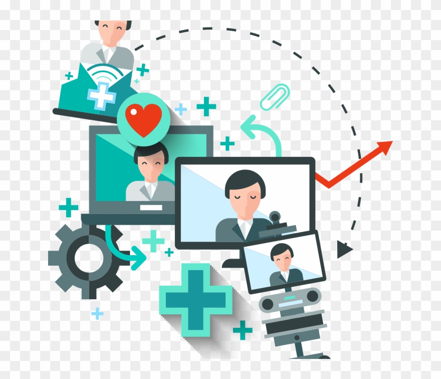 How Telehealth Benefits Businesses And Their Employees - Telemedicine Clipart