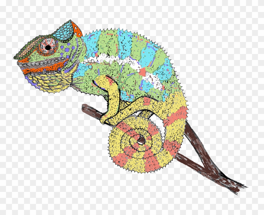 Chameleon - Chameleon Drawing Clipart