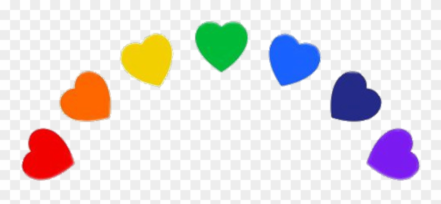 Transparent Hearts Tumblr Transparent Background - Rainbow Hearts Png Clipart