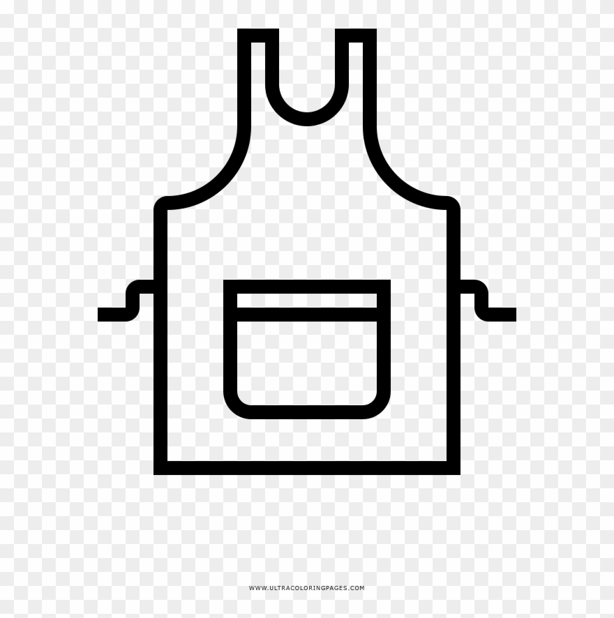 Apron Coloring Page - Icon Clipart