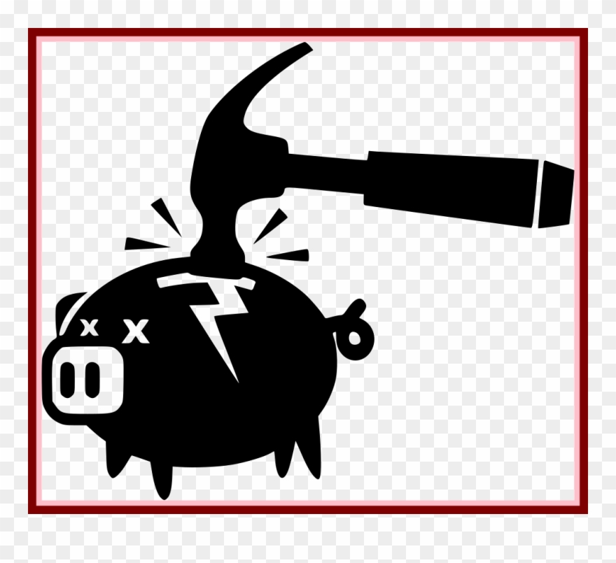 Broken Clipart Piggy Bank - Broken Piggy Bank Clipart - Png Download