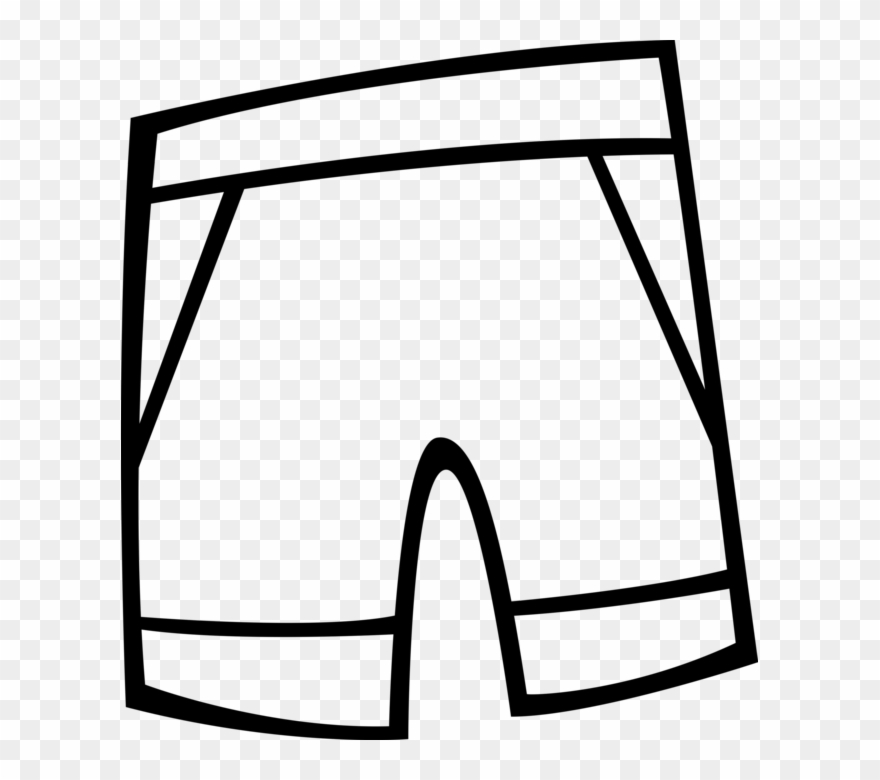 Vector Illustration Of Short Pants Or Shorts Apparel Clipart