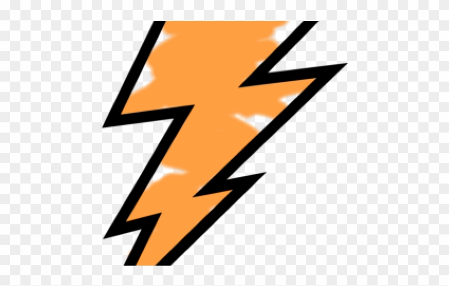 Lightening Clipart Orange - Blue Lightning Bolt Png Transparent Png
