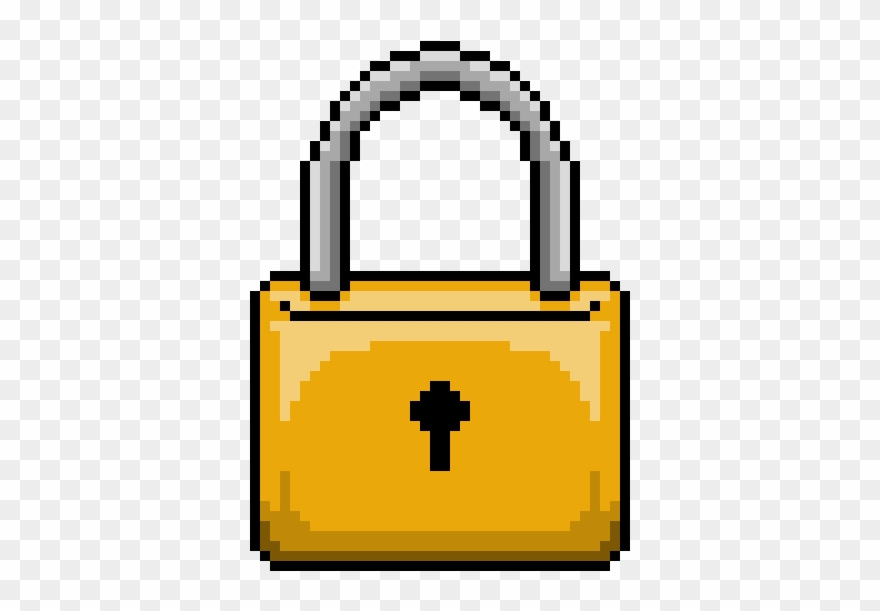 Padlock - Minecraft Easy Cute Pixel Art Clipart