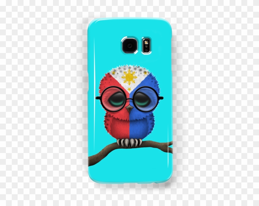 Nerdy Filipino Baby Owl On A Branch - Owl Clipart